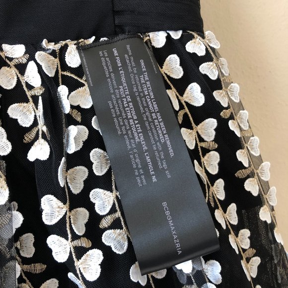 NWT BCBG Floral Embroidered Tulle Gown - Picture 6 of 14